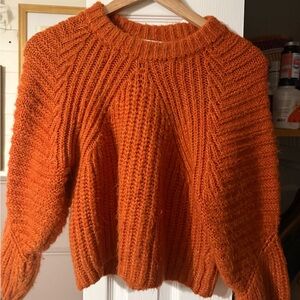 ASOS Orange Chunky Crew Neck Sweater